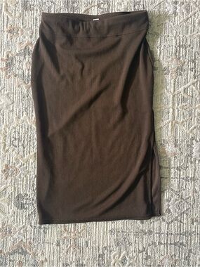 Halara Brown Ribbed Skirt